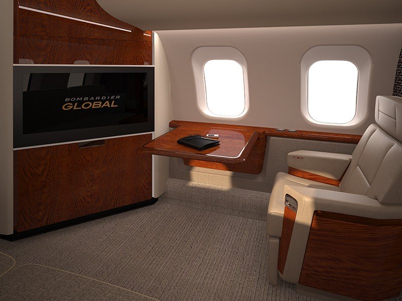 cabina Bombardier Global 8000